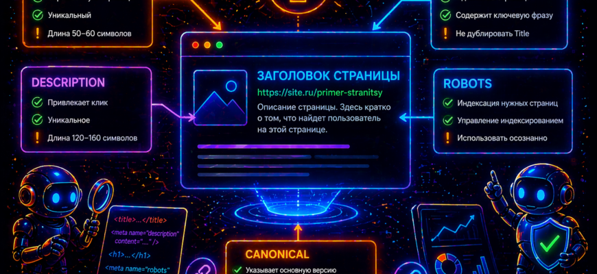 Metategi chto realno vazhno — illyustratsiya dlya knigi po SEO prodvizheniyu Leonova Denisa